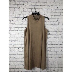 A.B.S. by Allen Schwartz Women's Faux Suede Mock‎ Neck Sleeveless Shift Dress